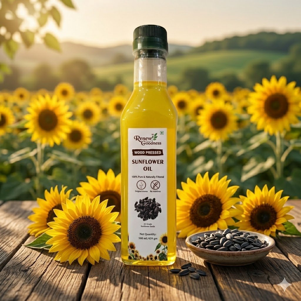 Wood-Pressed Sunflower Oil 500ML - Image 2