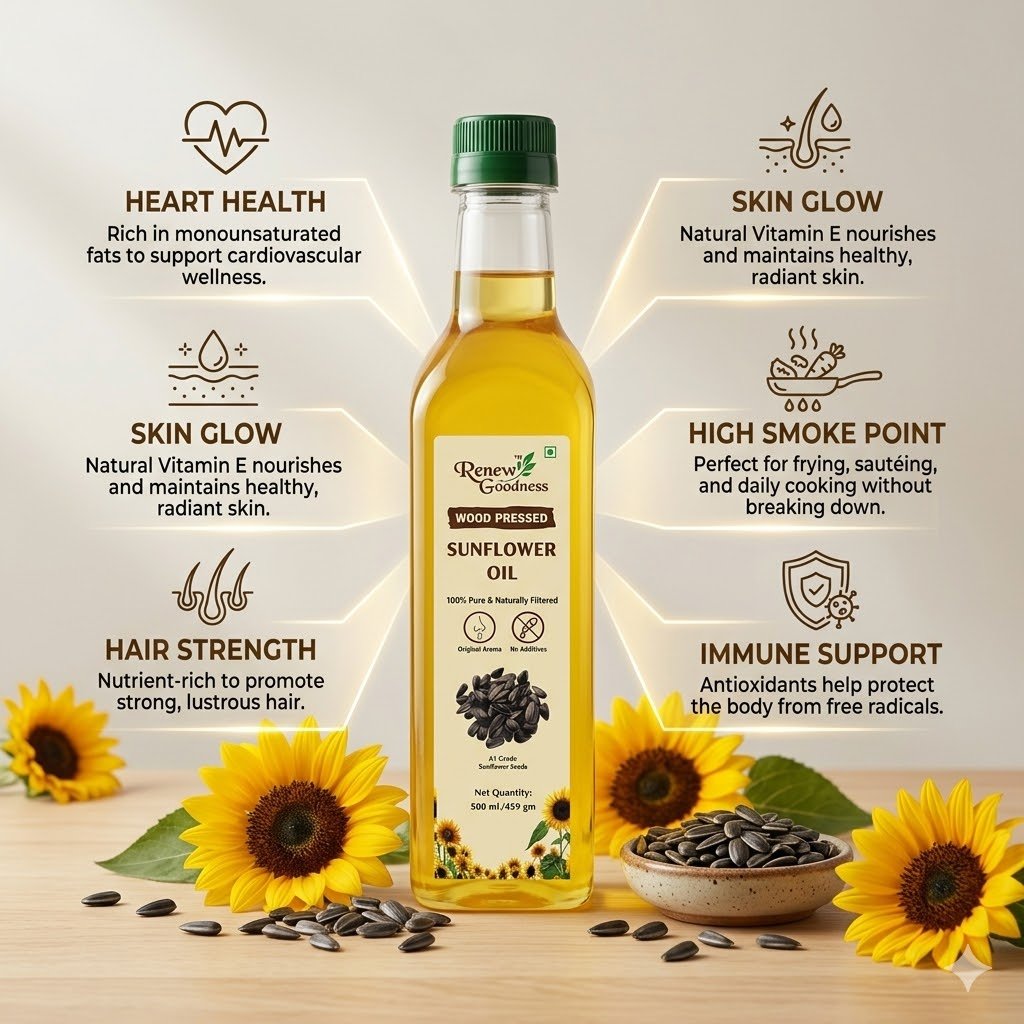 Wood-Pressed Sunflower Oil 500ML - Image 4