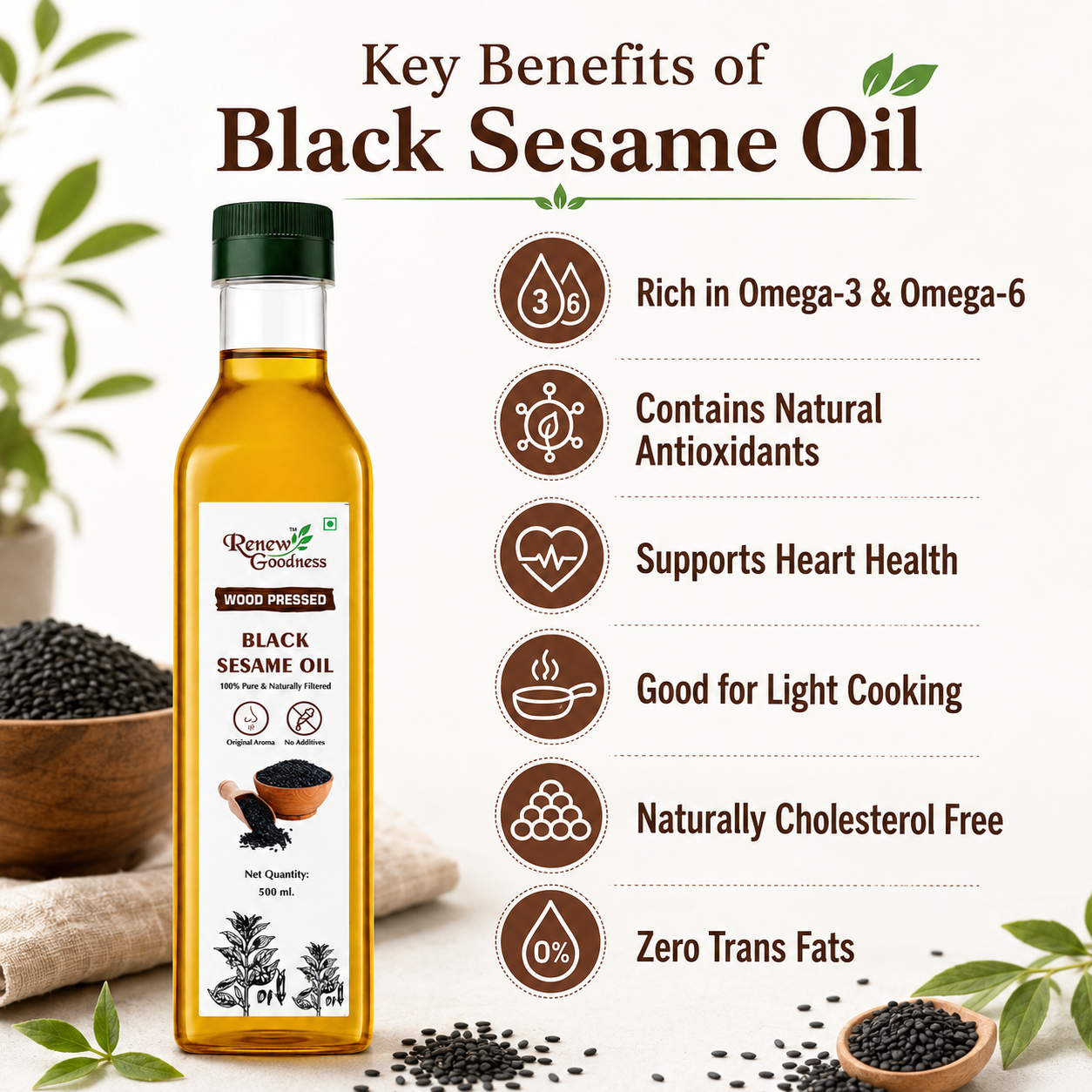 Wood-Pressed Black Sesame Oil - Image 5