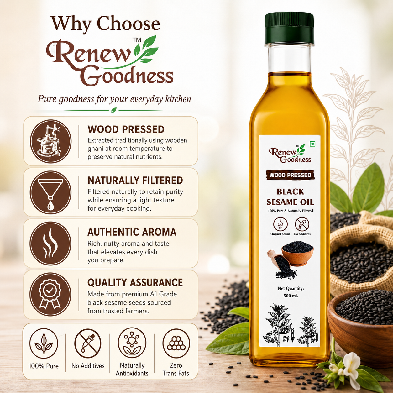 Wood-Pressed Black Sesame Oil - Image 6