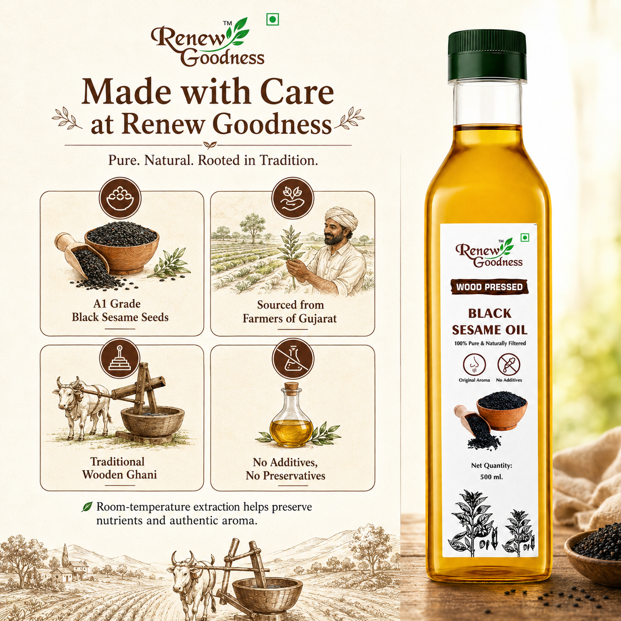 Wood-Pressed Black Sesame Oil - Image 7