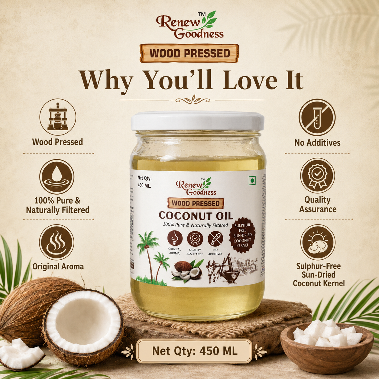 Wood-Pressed Coconut Oil - Image 2