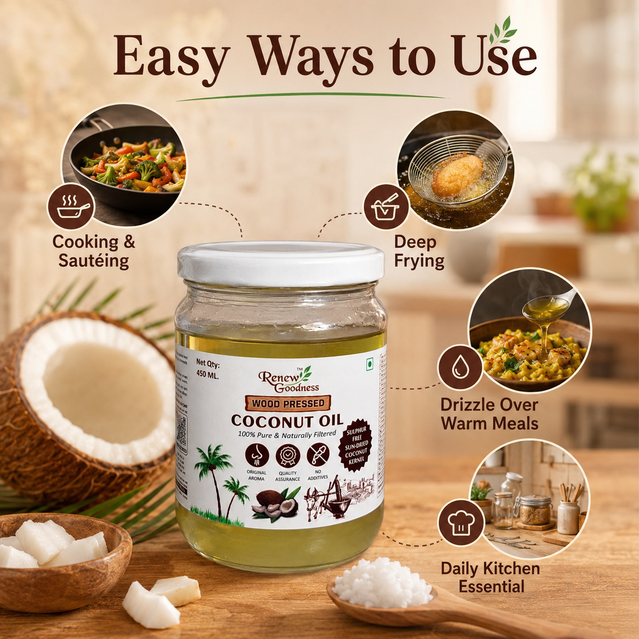 Wood-Pressed Coconut Oil - Image 3