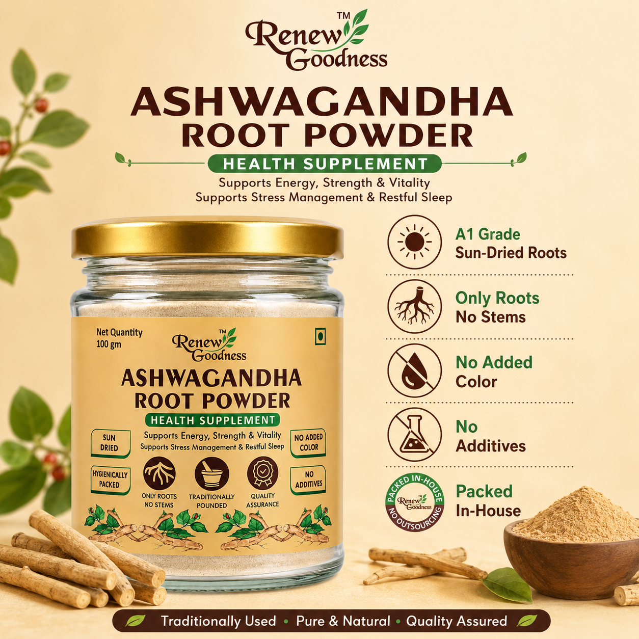 Ashwagandha Root Powder | Health Supplement - Image 2