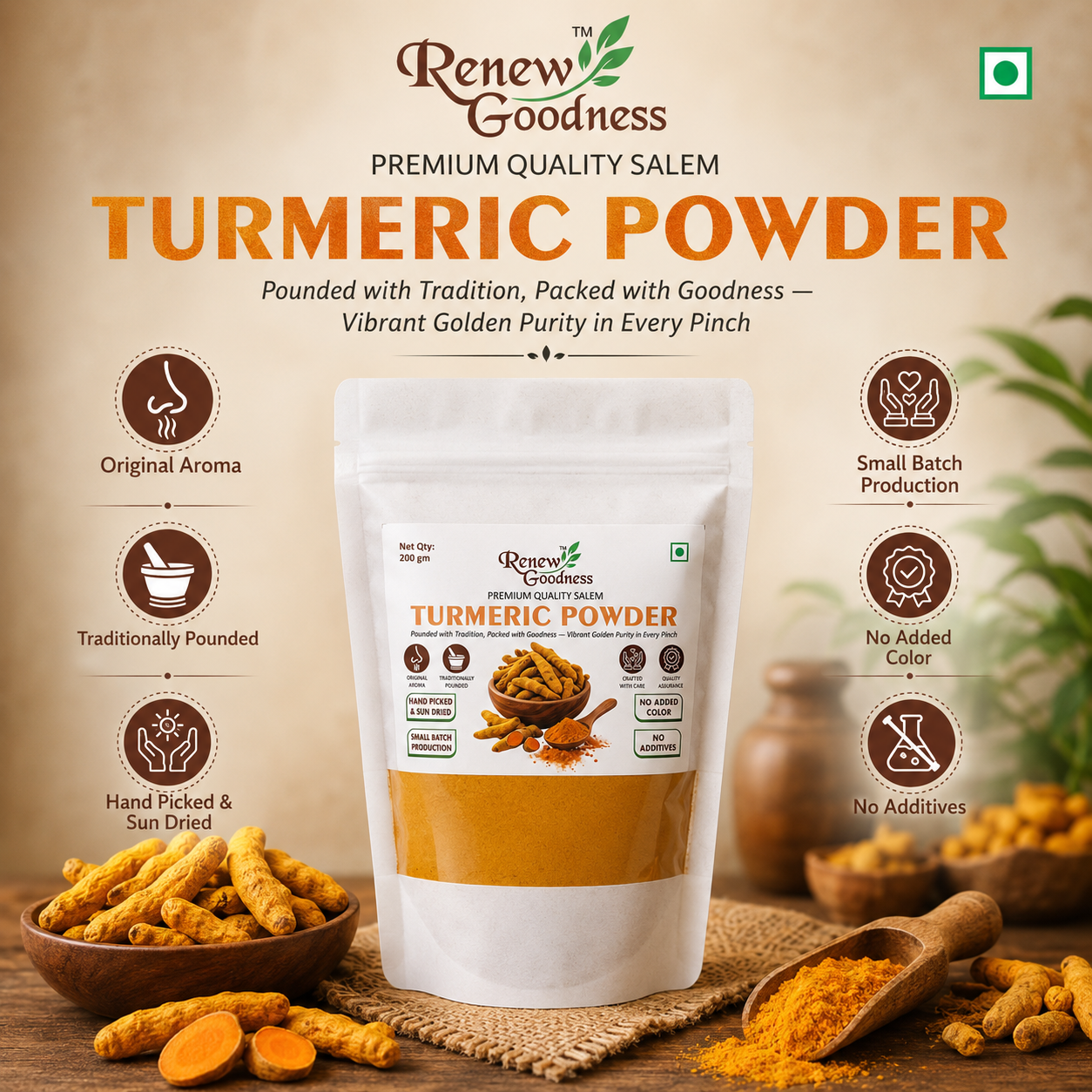 Salem Turmeric Powder – 200g - Image 7