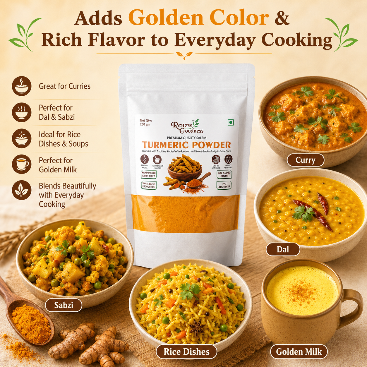 Salem Turmeric Powder – 200g - Image 4