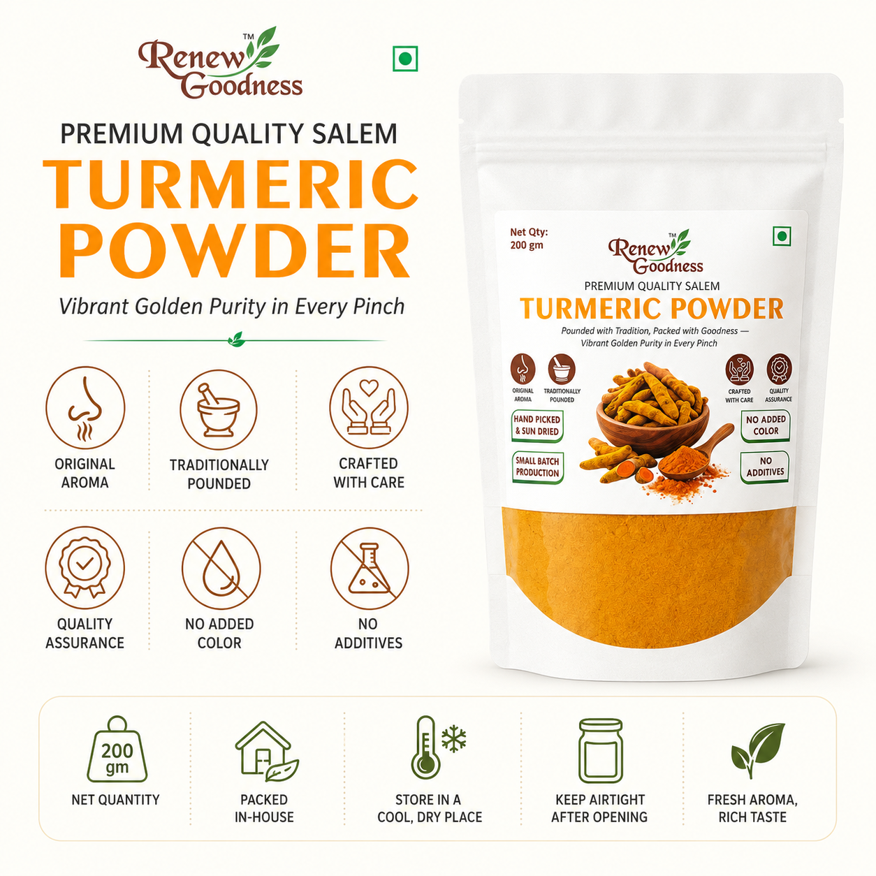 Salem Turmeric Powder – 200g - Image 5