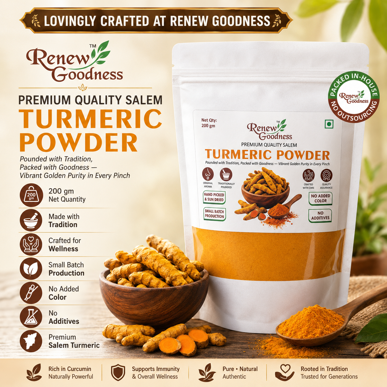 Salem Turmeric Powder – 200g - Image 2